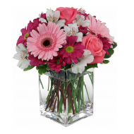 Pink Blushing Delight Vase Arrangement